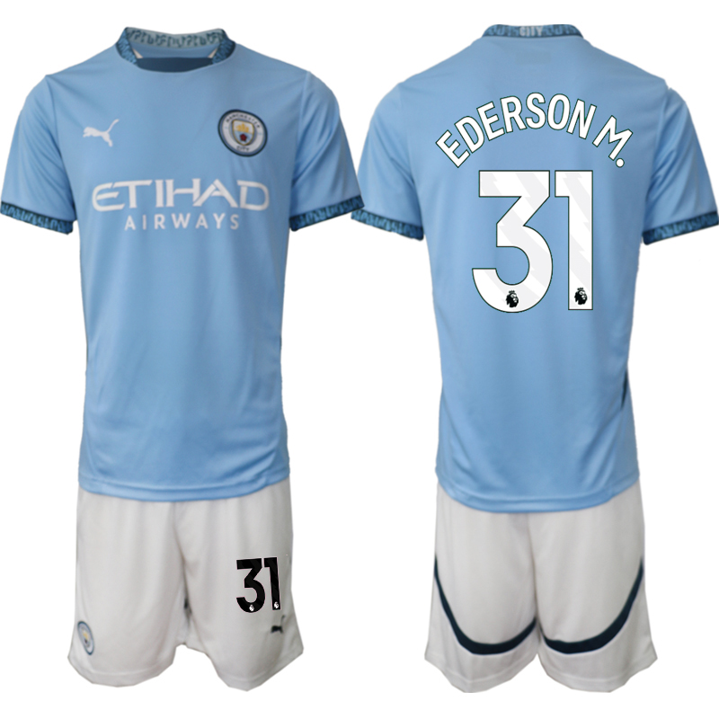 Men 2024-2025 Club Manchester City home blue #31 Soccer Jersey->->Soccer Club Jersey